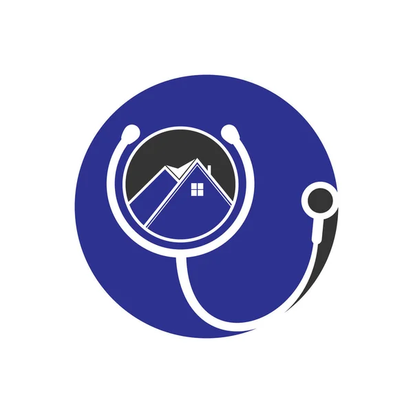 Doctor Home Vector Logo Design House Medical Vector Logo Concept — Wektor stockowy