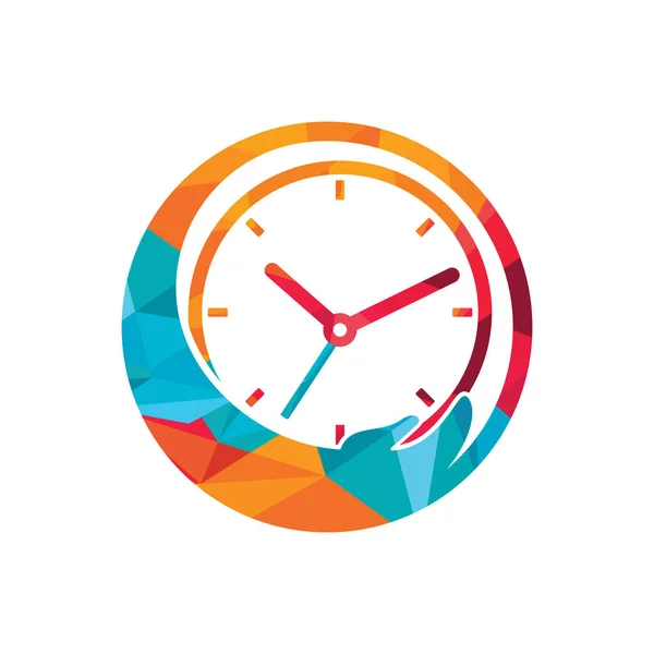 Time Care Vector Logo Design Template — ストックベクタ