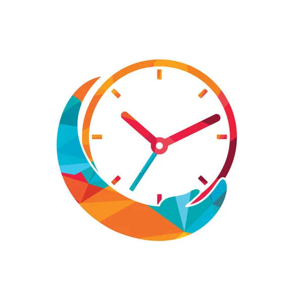Zeitpflege Vektor Logo Design Vorlage lizenzfreie Stockvektoren