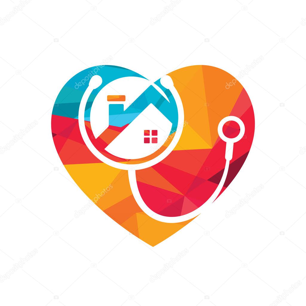 Doctor home vector logo design. House medical vector logo concept.