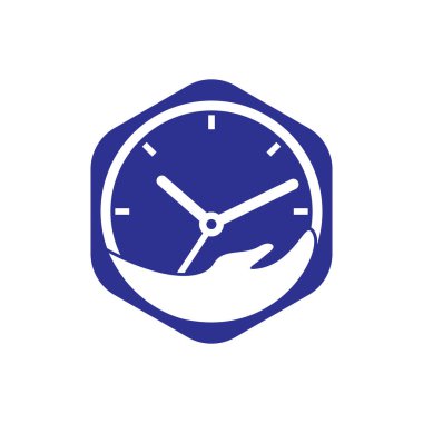 Time Care Logo Şablon Tasarım Vektörü. Tasarım Kavramı, Yaratıcı Sembol, Simge.
