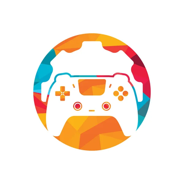 Modelo Design Logotipo Vetor Reparo Vídeo Game Gamepad Com Design — Vetor de Stock