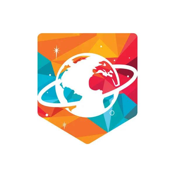 Шаблон Дизайну Векторного Логотипу Планети Концепція Дизайну Логотипу Простору — стоковий вектор