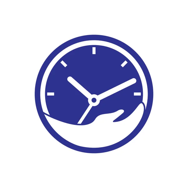 Zeit Pflege Logo Vorlage Design Vektor Designkonzept Kreatives Symbol Symbol — Stockvektor