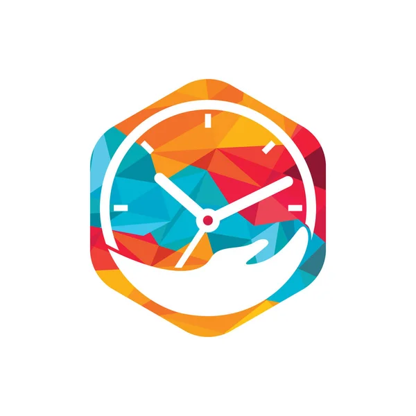 Time Care Logo Template Design Vector Conceito Design Símbolo Criativo — Vetor de Stock