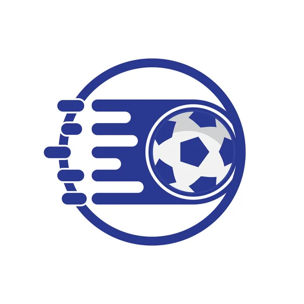 Fast Soccer Vector Logo Design Speed Game Logo Design Concept — Stockvektor
