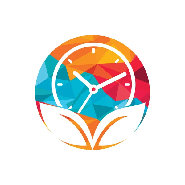 Nature Time Vector Logo Design Template Energy Time Diet Time — Stockvektor