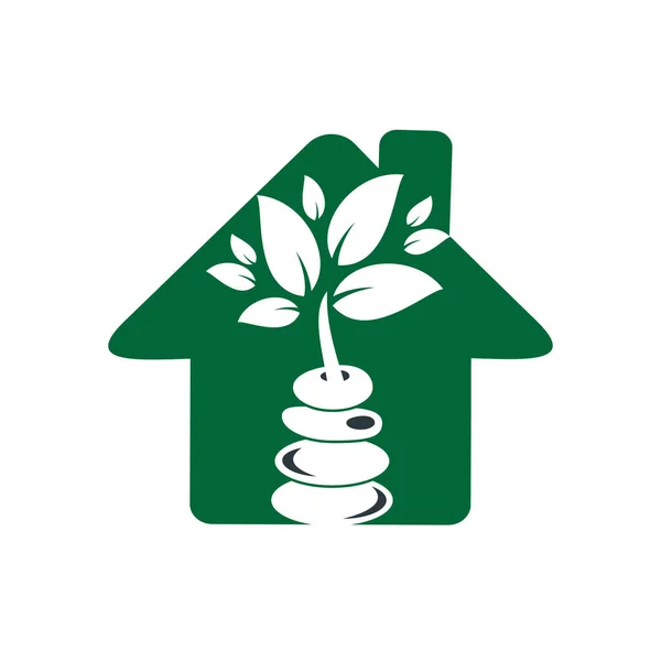 Spa Meditasyon Vektör Logosu Tasarımı Zen Sağlık Logosu Kavramı — Stok Vektör