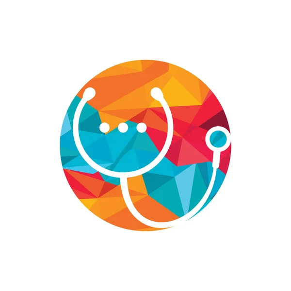 Дизайн Векторного Логотипу Медичного Чату Розмов Довідка Лікаря Концепція Логотипу — стоковий вектор