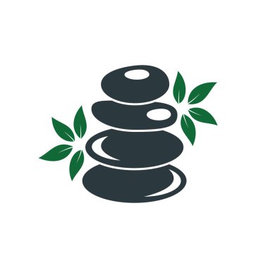 Spa ve meditasyon vektör logosu tasarımı. Zen ve sağlık logosu kavramı.