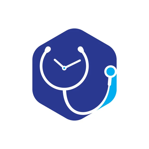 Medische Tijd Vector Logo Ontwerp Template Gezondheids Medisch Farmaceutisch Logo — Stockvector