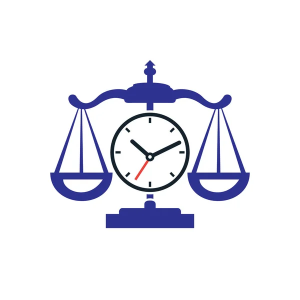 Закон Времени Векторный Дизайн Логотипа Масштаб Векторным Логотипом — стоковый вектор