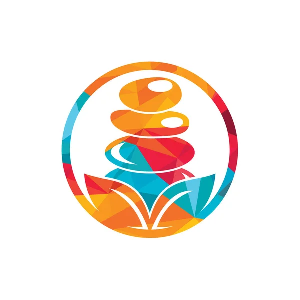 Spa Meditation Vector Logo Design Zen Wellness Logo Concept — Vettoriale Stock