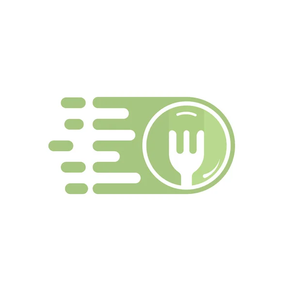 Food Delivery Vector Logo Design Speedy Food Logo Concept — Vector de stock
