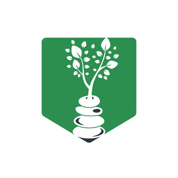 Дизайн Логотипа Спа Медитации Концепция Логотипа Zen Wellness — стоковый вектор