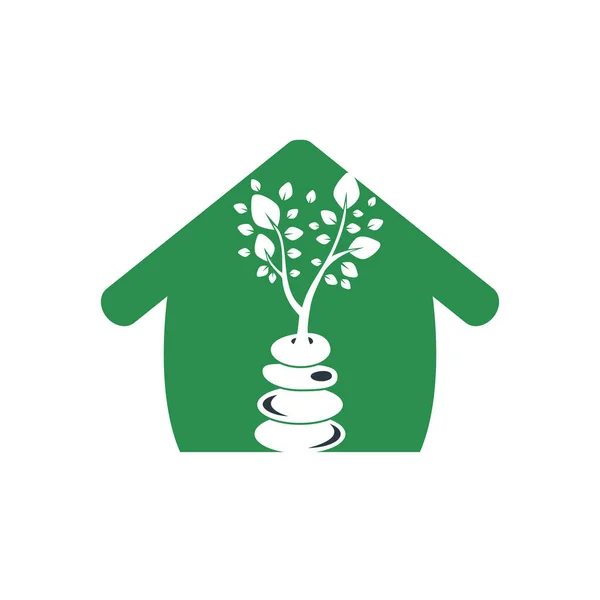 Spa Meditasyon Vektör Logosu Tasarımı Zen Sağlık Logosu Kavramı — Stok Vektör