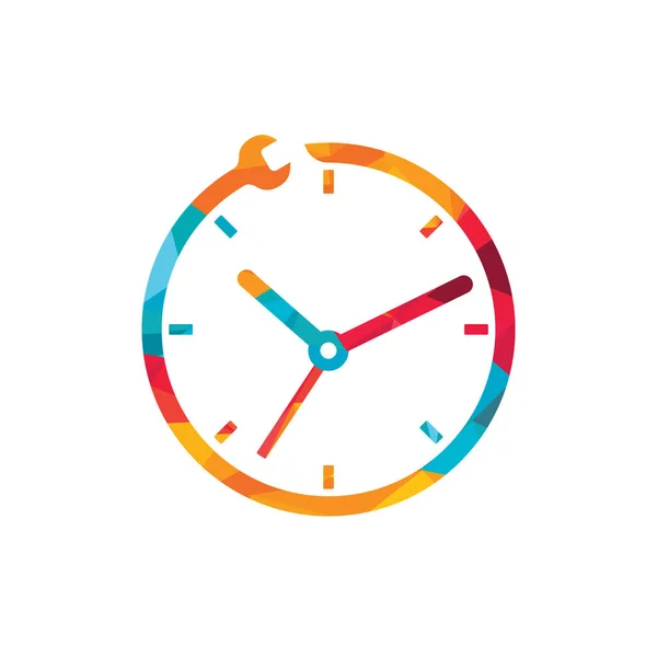 Service Time Vector Logo Design Repair Time Logo Design Template — ストックベクタ