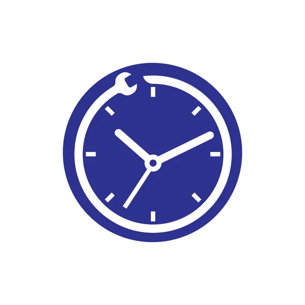 Diseño Del Logotipo Del Vector Tiempo Servicio Plantilla Diseño Logotipo — Archivo Imágenes Vectoriales