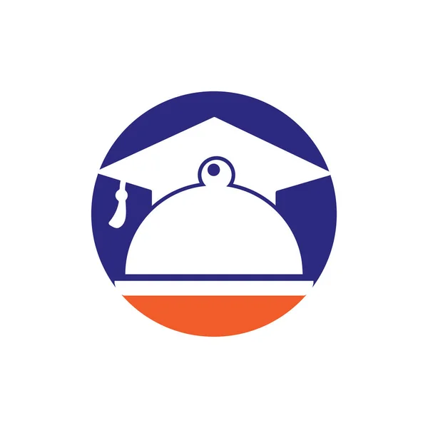 Educational Food Vector Logo Design Concept Food Cooking Education Logo — Stockový vektor