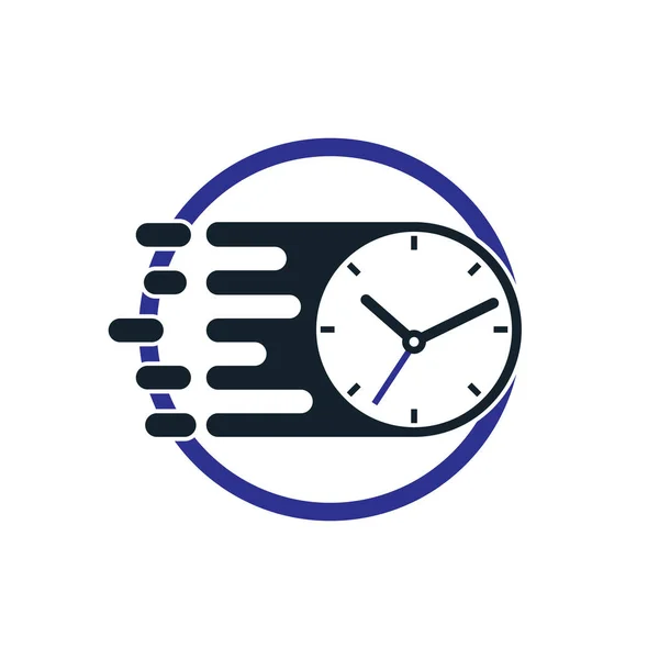 Часу Швидкості Векторний Шаблон Дизайну Логотипу Швидший Векторний Дизайн Піктограми — стоковий вектор