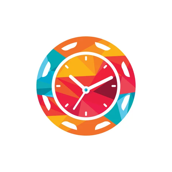 Час Обслуговування Векторний Дизайн Логотипу Передача Аналоговий Годинник Векторний Дизайн — стоковий вектор