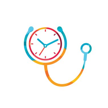 Tıbbi zaman vektör logosu tasarım şablonu. Sağlık ve tıbbi veya eczane logosu kavramı.