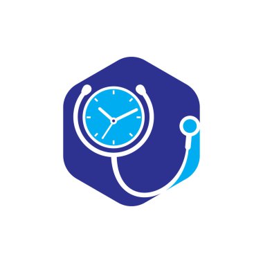 Tıbbi zaman vektör logosu tasarım şablonu. Sağlık ve tıbbi veya eczane logosu kavramı.