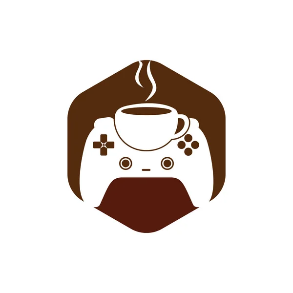 Шаблон Дизайну Векторного Логотипу Кафе Gamer — стоковий вектор