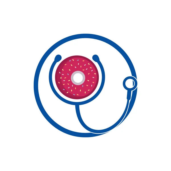 Donut Planet Vektor Logo Design Vorlage — Stockvektor