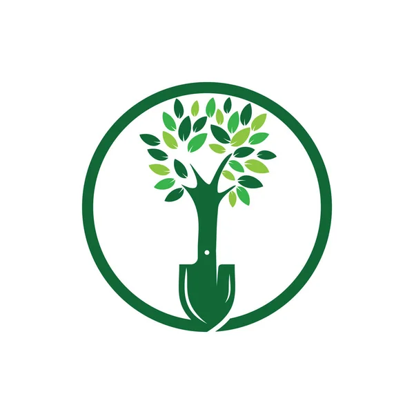 Árvore Vetor Logotipo Design Verde Jardim Ambiente Logotipo Design Modelo — Vetor de Stock