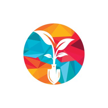 Kürek ağacı vektör logosu tasarımı. Yeşil bahçe logo tasarım şablonu.