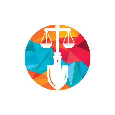 Kürek ölçekli vektör logosu tasarımı. Çalışma kanunu vektör logo tasarım şablonu.