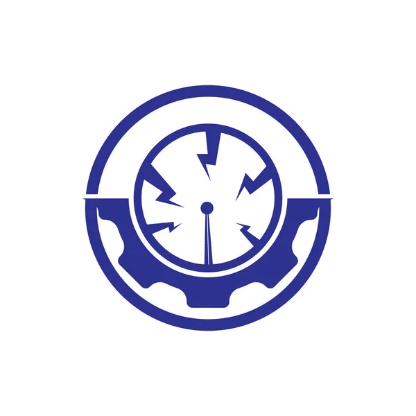 Gear Tech Vector Logo Design Template — стоковый вектор
