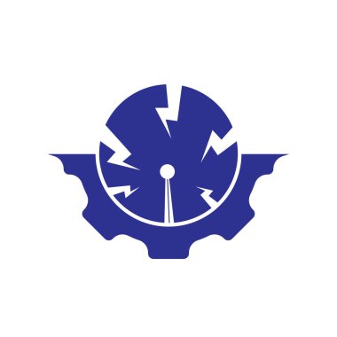 Gear teknolojisi vektör logo tasarım şablonu.