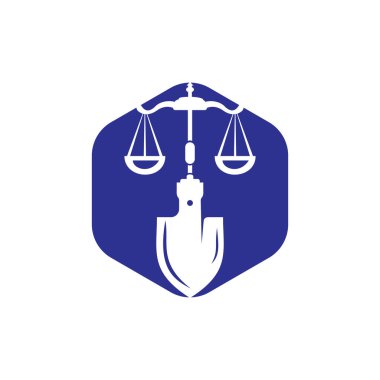 Kürek ölçekli vektör logosu tasarımı. Çalışma kanunu vektör logo tasarım şablonu.