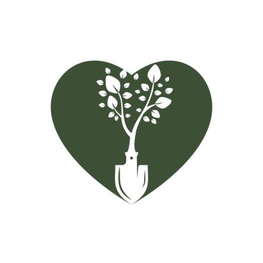 Kürek ağacı vektör logosu tasarımı. Yeşil bahçe logo tasarım şablonu.