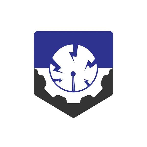 Gear Tech Vector Logo Design Template — Stockvektor