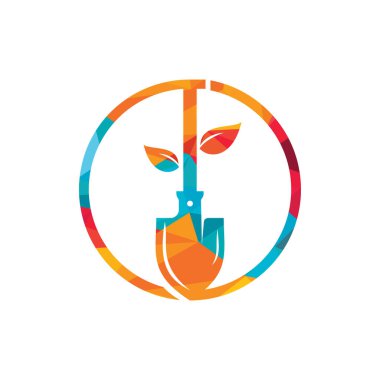 Kürek ağacı vektör logosu tasarımı. Yeşil bahçe logo tasarım şablonu.