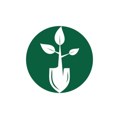 Kürek ağacı vektör logosu tasarımı. Yeşil bahçe logo tasarım şablonu.