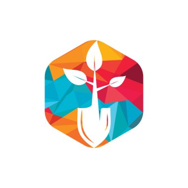 Kürek ağacı vektör logosu tasarımı. Yeşil bahçe logo tasarım şablonu.