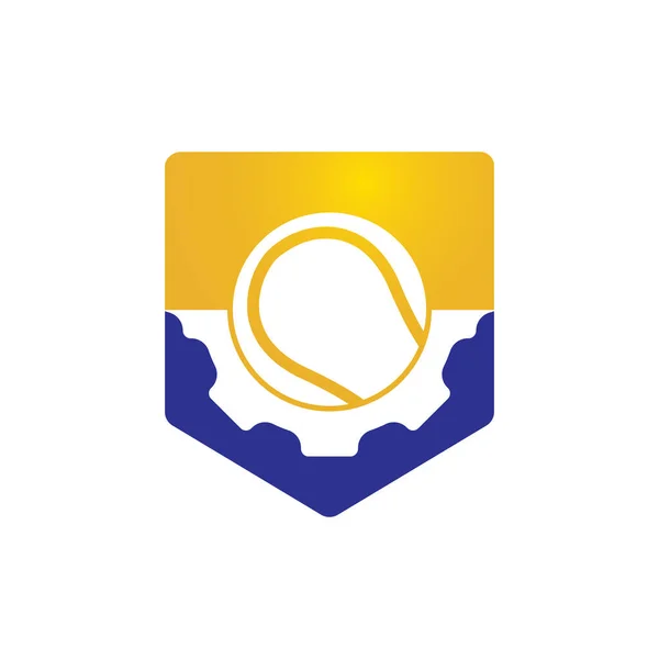 Tennis Gear Vektor Logo Design Vorlage Einzigartige Designvorlage Für Tennis lizenzfreie Stockvektoren