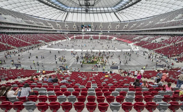 Polonya Varşova Ulusal Stadyumu Stok Fotoğraf