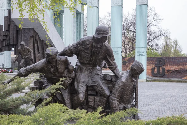 Denkmal für die Helden des Warschauer Aufstandes Stockbild