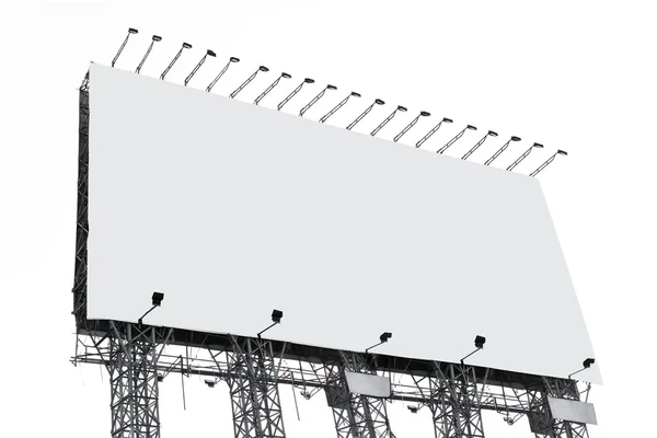 Nagy fehér üres billboard — Stock Fotó