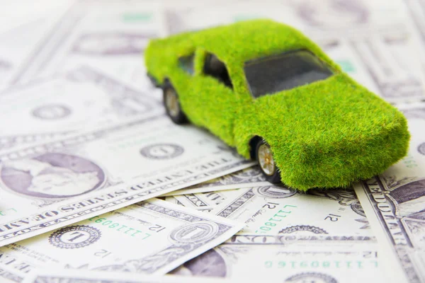 Eco icono de coche, ahorrar concepto de dinero — Foto de Stock