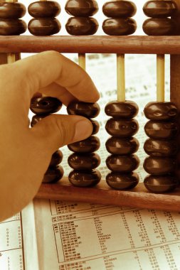 Old abacus clipart