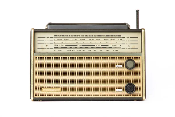 Radio vintage sobre fondo blanco . — Foto de Stock