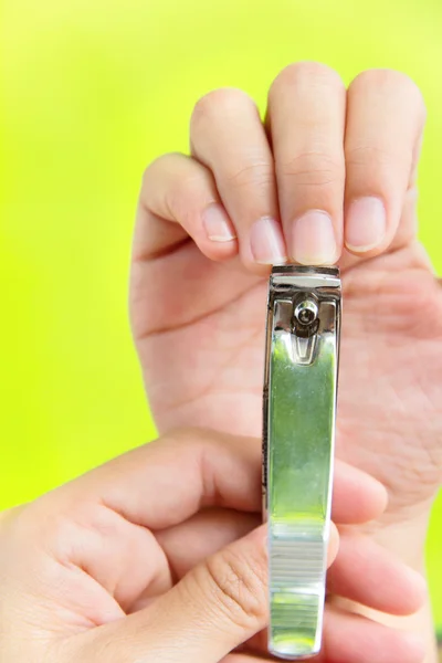 Cutting your fingernails concept — Stock Photo, Image