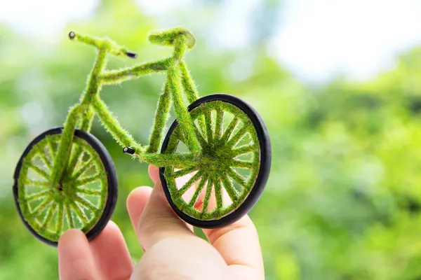 Зелений велосипеда значок — стокове фото