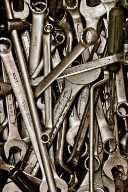 çeşitli eski el araçlar arka plan